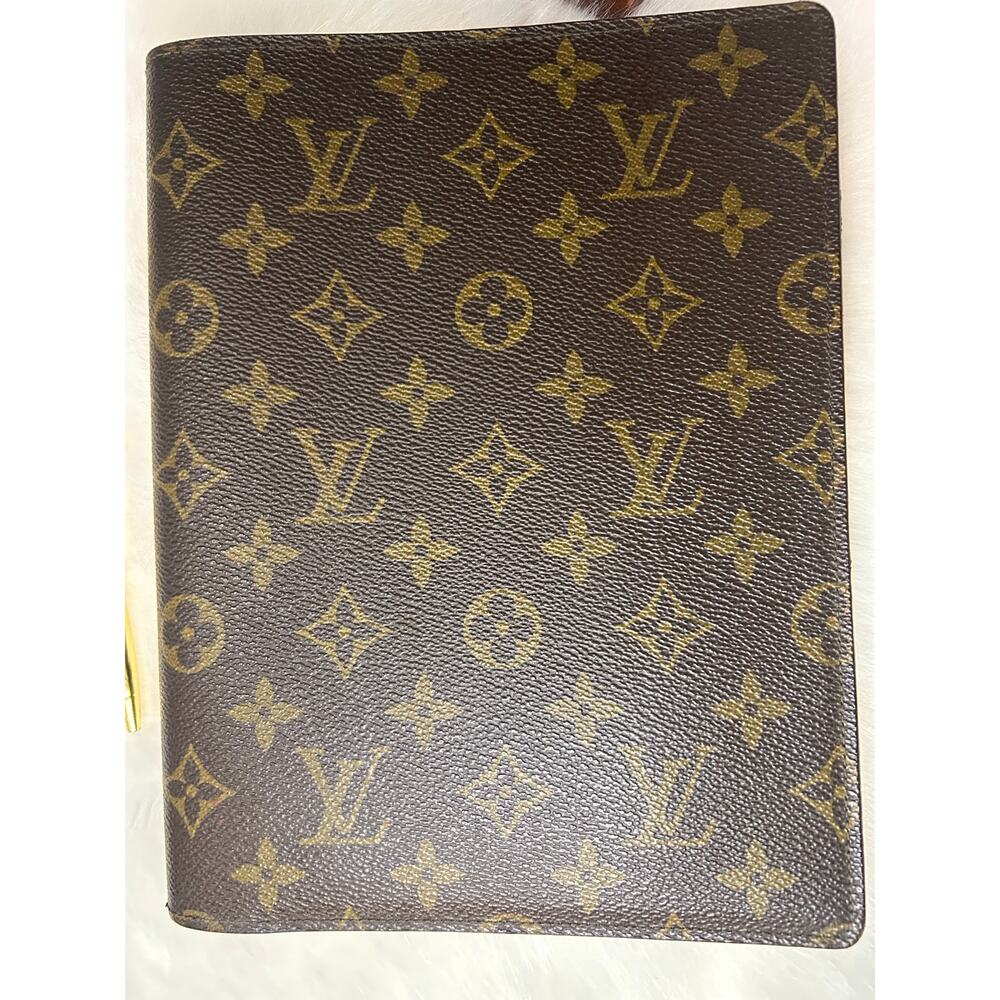 Authentic 70s Vintage Louis Vuitton Monogram A5 Desk Agenda Cover (predate code) - Picture 3 of 15